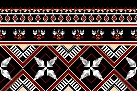 Geometric ethnic pattern seamless design for background ,Tribal geometric 스톡 일러스트