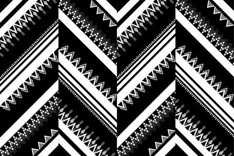 Geometric ethnic pattern seamless design for background ,Tribal geometric イラスト素材