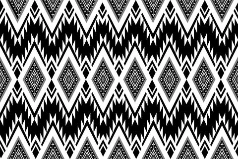Geometric ethnic pattern seamless design for background ,Tribal geometric イラスト素材