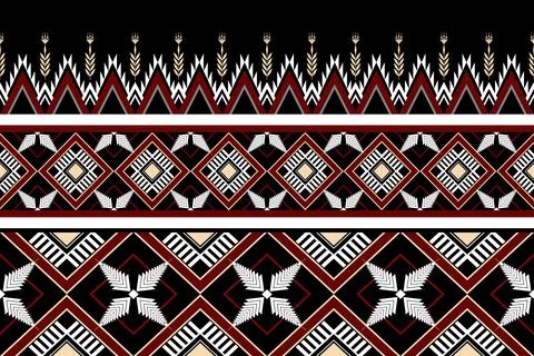 Geometric ethnic pattern seamless design for background ,Tribal geometric 스톡 일러스트