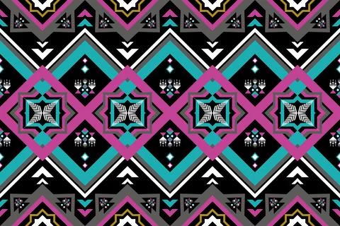 Geometric ethnic pattern seamless design for background ,Tribal geometric Stockillustratie