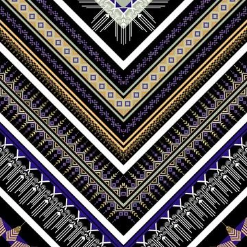 Geometric ethnic pattern seamless design for background ,Tribal geometric Stock Illustration