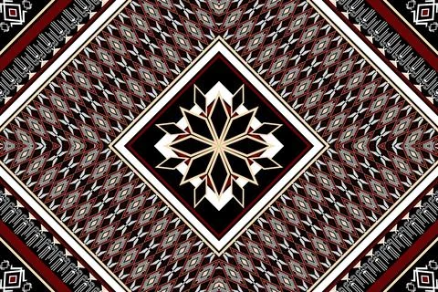 Geometric ethnic pattern seamless design for background ,Tribal geometric イラスト素材
