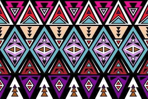 Geometric ethnic pattern seamless design for background ,Tribal geometric Stockillustratie