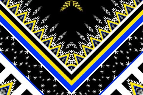 Geometric ethnic pattern seamless design for background ,Tribal geometric 스톡 일러스트