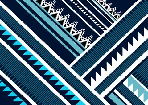 Geometric ethnic pattern seamless design for background ,Tribal geometric Stock Illustration