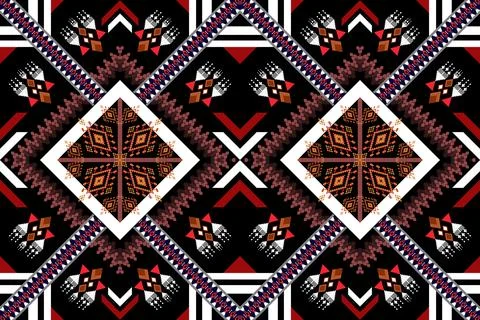 Geometric ethnic pattern seamless design for background ,Tribal geometric 스톡 일러스트
