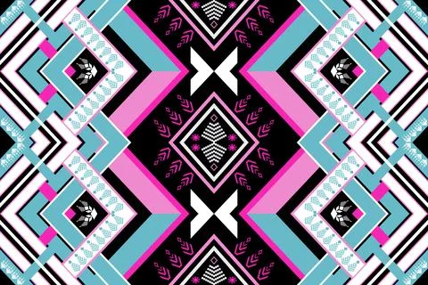 Geometric ethnic pattern seamless design for background ,Tribal geometric Stockillustratie