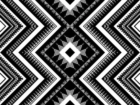 Geometric ethnic pattern seamless design for background ,Tribal geometric 스톡 일러스트