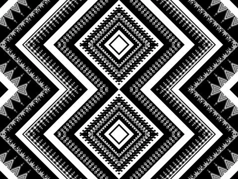 Geometric ethnic pattern seamless design for background ,Tribal geometric イラスト素材