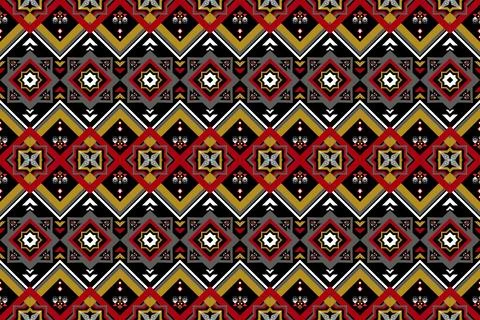 Geometric ethnic pattern seamless design for background ,Tribal geometric Stockillustratie