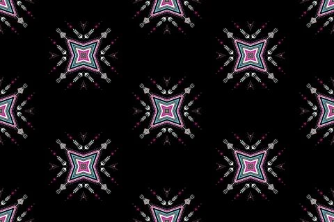 Geometric ethnic pattern seamless design for background ,Tribal geometric イラスト素材