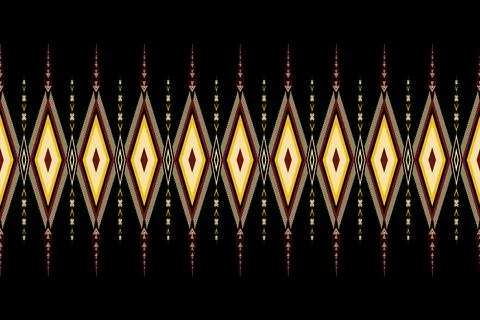 Geometric ethnic pattern seamless design for background ,Tribal geometric 스톡 일러스트