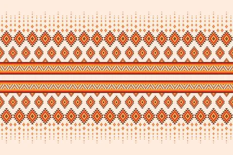 Geometric ethnic pattern seamless design for background ,Tribal geometric 库存插图