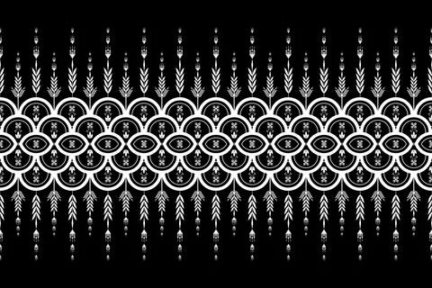 Geometric ethnic pattern seamless design for background ,Tribal geometric Stock Illustration