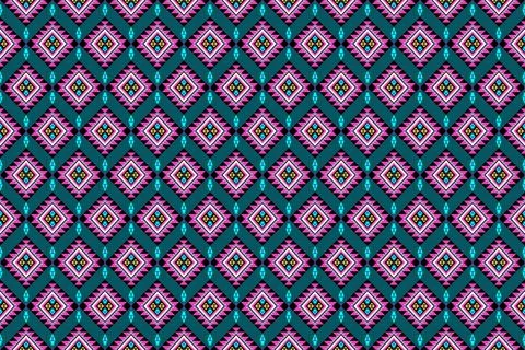 Geometric ethnic pattern seamless design for background ,Tribal geometric Stock Illustration