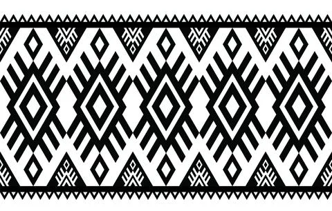 Geometric ethnic pattern seamless graphic Stock Illustration