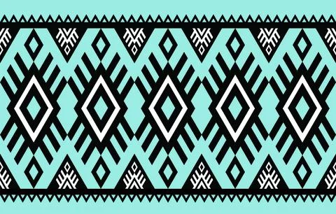 Geometric ethnic pattern seamless graphic Stock Illustration