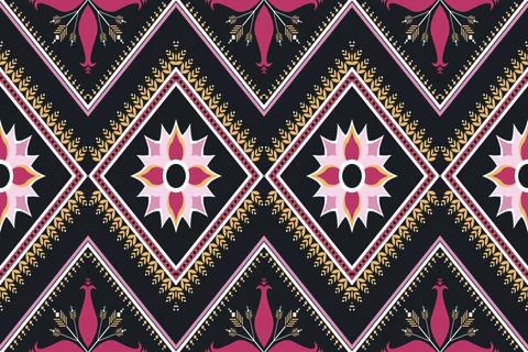 Geometric ethnic pattern seamless graphic Stock Illustration