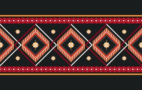 Geometric ethnic pattern seamless graphic Stock Illustration