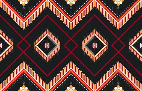Geometric ethnic pattern seamless graphic Stock Illustration