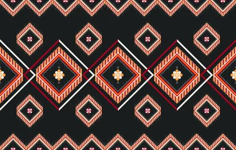 Geometric ethnic pattern seamless graphic 库存插图
