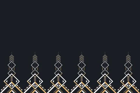 Geometric ethnic pattern seamless graphic Stock Illustration