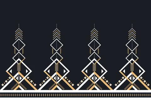 Geometric ethnic pattern seamless graphic Stock Illustration