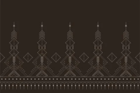 Geometric ethnic pattern seamless pattern vector. Stock Illustration