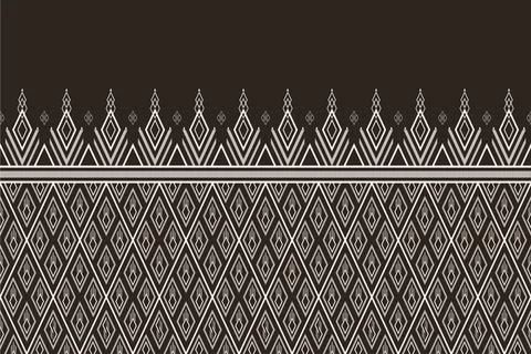 Geometric ethnic pattern seamless pattern vector. 库存插图