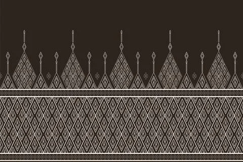 Geometric ethnic pattern seamless pattern vector. Stock Illustration