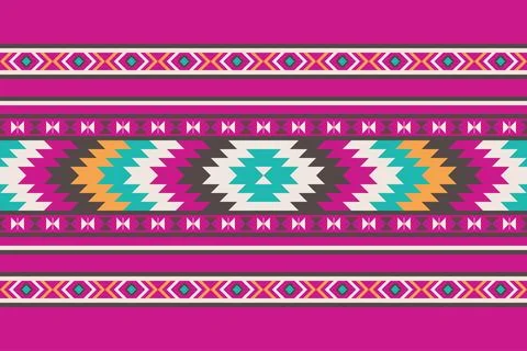 Geometric ethnic pattern seamless. Style ethnic American Aztec Stock Illustration