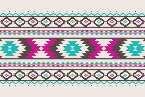 Geometric ethnic pattern seamless. Style ethnic American Aztec Stock Illustration