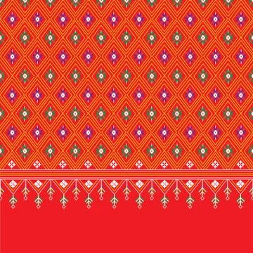 Geometric ethnic pattern traditional Design for background,carpet,wallpaper,clot Stock Illustration