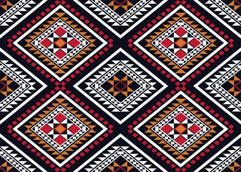 Geometric ethnic pattern traditional Design for background,carpet,wallpaper,c Stock Illustration