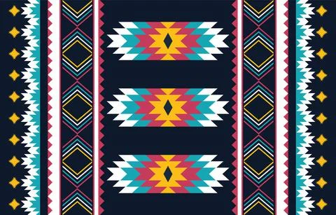 Geometric ethnic pattern traditional Design for background,carpet,wallpaper,c Stock Illustration
