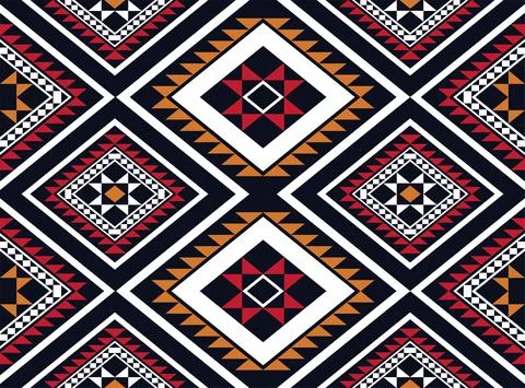 Geometric ethnic pattern traditional Design for background,carpet,wallpaper,c Stock Illustration