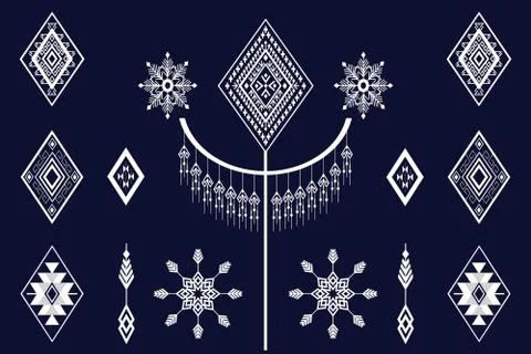 Geometric Ethnic pattern traditional Stock Illustration