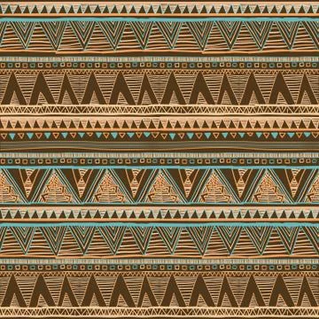 Geometric ethnic seamless pattern. Abstract aztec background. Digital or wr.. Illustrazione stock