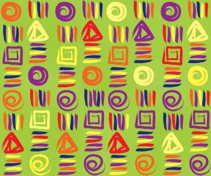 Geometric ethnic seamless pattern. Abstract floral ornament. Stock Illustration