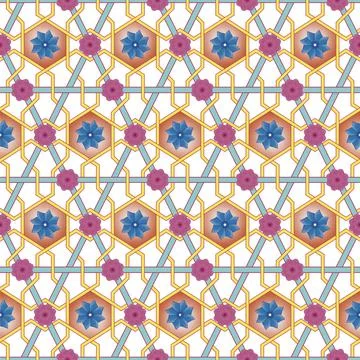 Geometric ethnic seamless pattern Stock Illustration