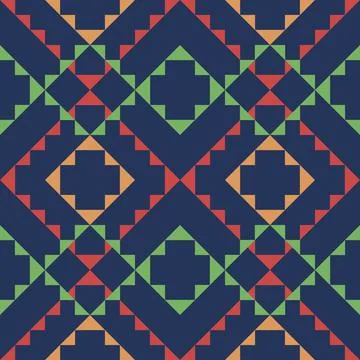 Geometric ethnic seamless pattern Stock Illustration