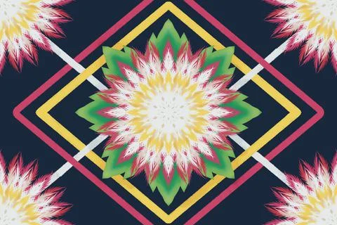 Geometric ethnic seamless pattern Stock Illustration