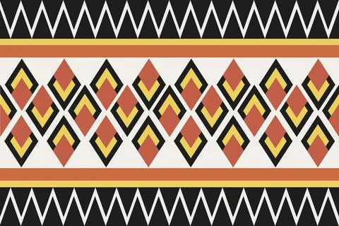 Geometric ethnic seamless pattern Stock Illustration