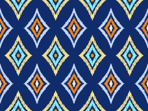 Geometric ethnic seamless pattern Stock Illustration