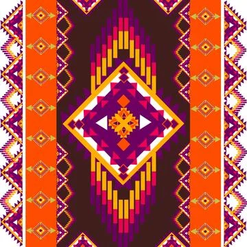 Geometric ethnic seamless pattern Stock Illustration