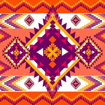 Geometric ethnic seamless pattern Stock Illustration