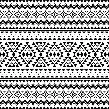 Geometric ethnic seamless pattern in Native American style. Stock Illustration