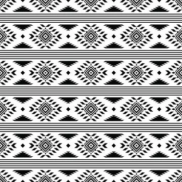 Geometric ethnic seamless stripe pattern design. Illustrazione stock