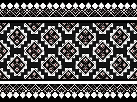 Geometric ethnic traditional seamless pattern Stock Illustration